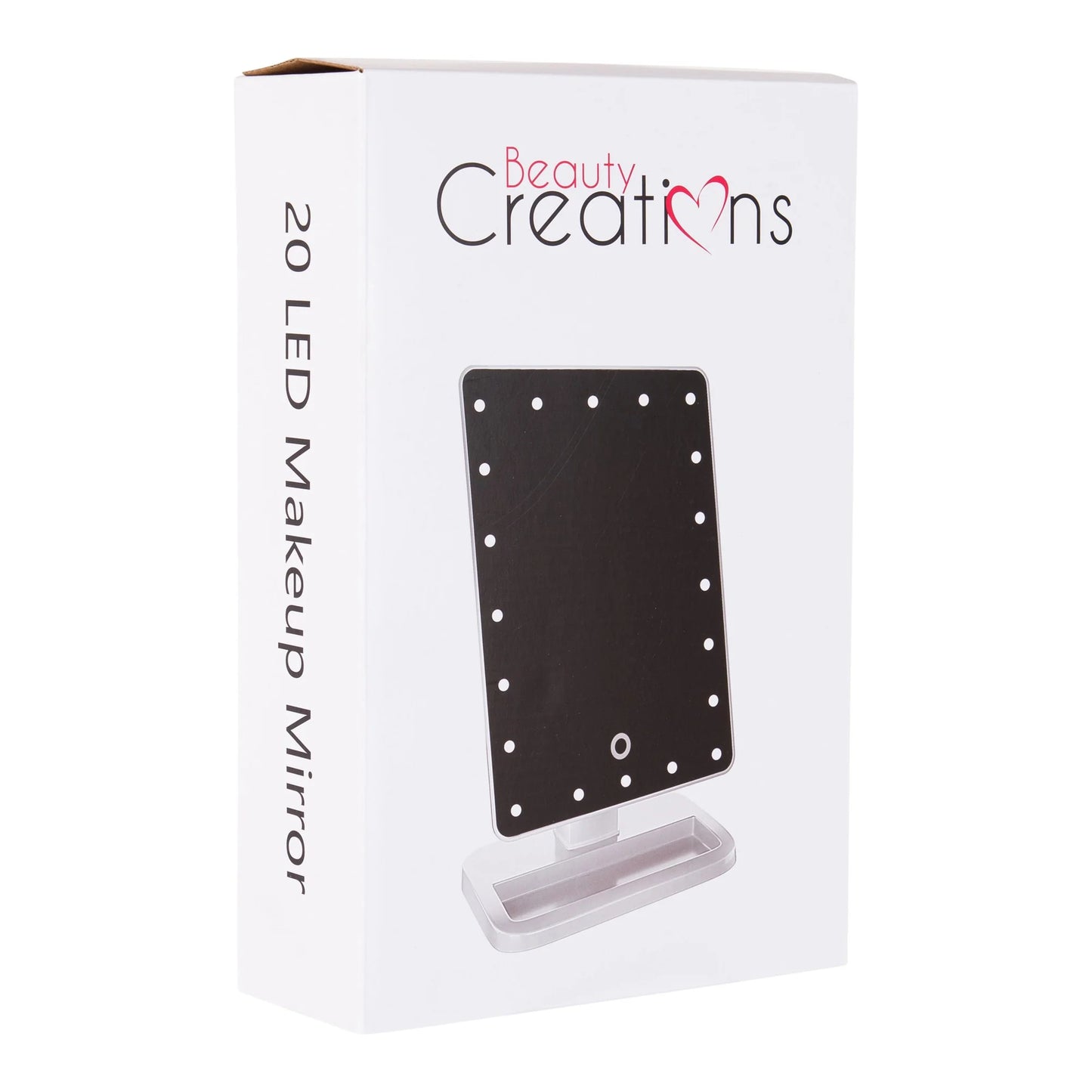 20 LED TOUCH SMALL MIRROR - WHITE