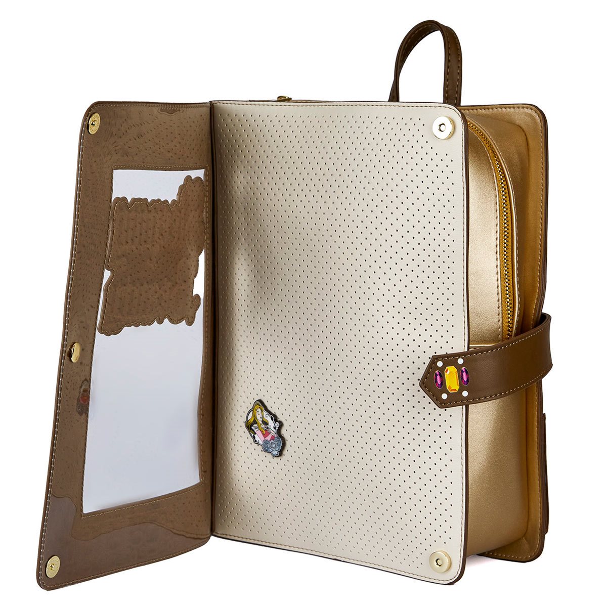 Sleeping Beauty Story Book Pin Collector Backpack