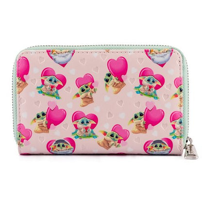 Star Wars: The Mandalorian Grogu Valentines Zip-Around Wallet
